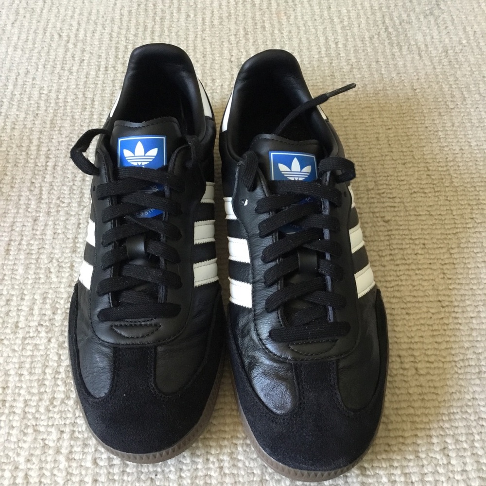 Adidas Samba  Black Sneakers with White Three Stripes